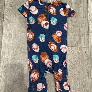 Baseball Print Kids One Piece